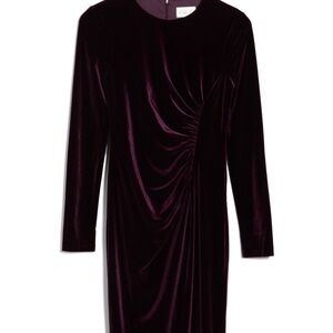 Eliza J Elegant Velvet Long Sleeve Dress